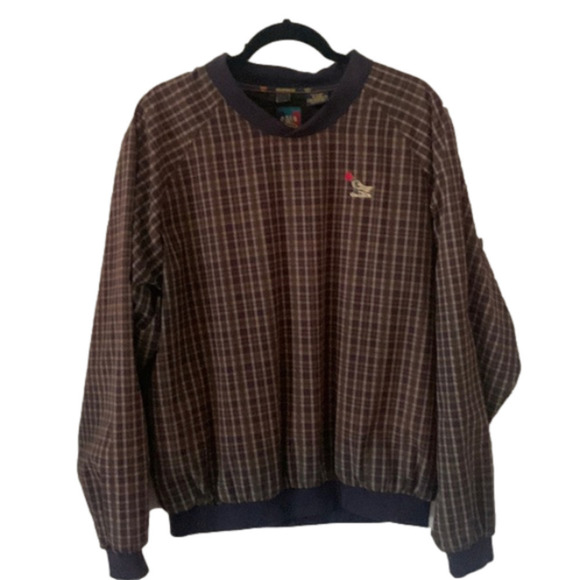 Sunice Other - Sunice For The Gauntlet Golf Club Brown Plaid Lined Pullover